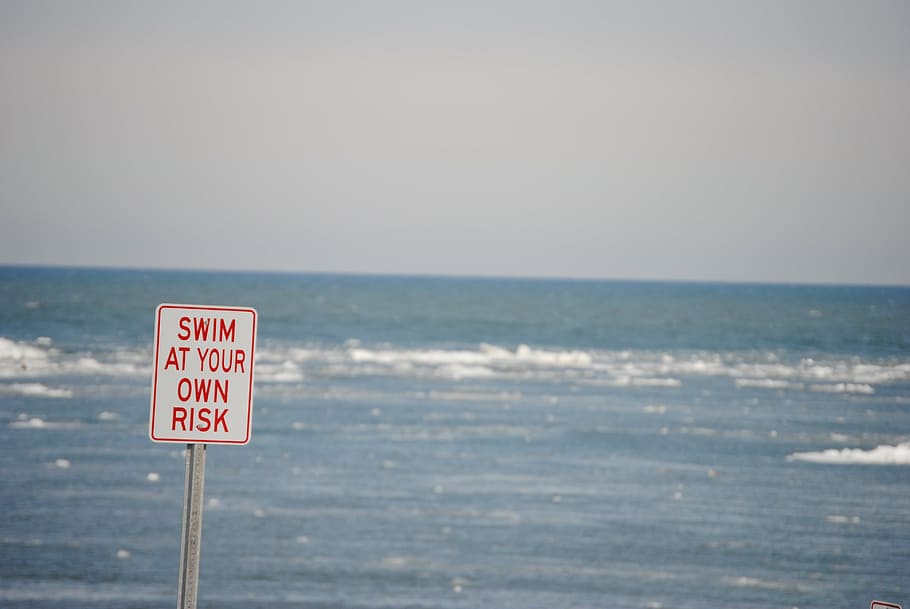 warning, risk, swimming, warning sign, hazard, dangerous, sea HD wallpaper