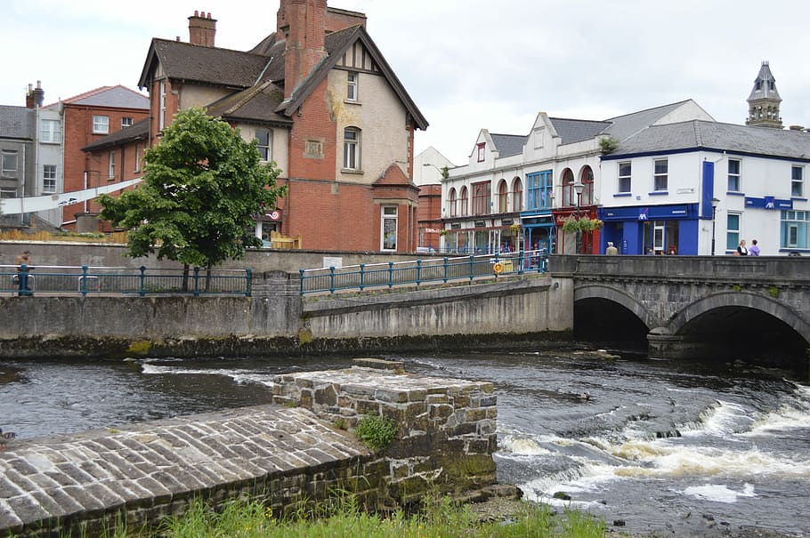 Ireland, Sligo, River View, building exterior, water, architecture HD wallpaper
