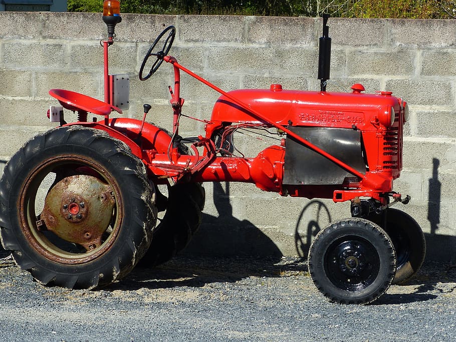 tractor, farmall, tractor farmall, former, mac cormick international harvester