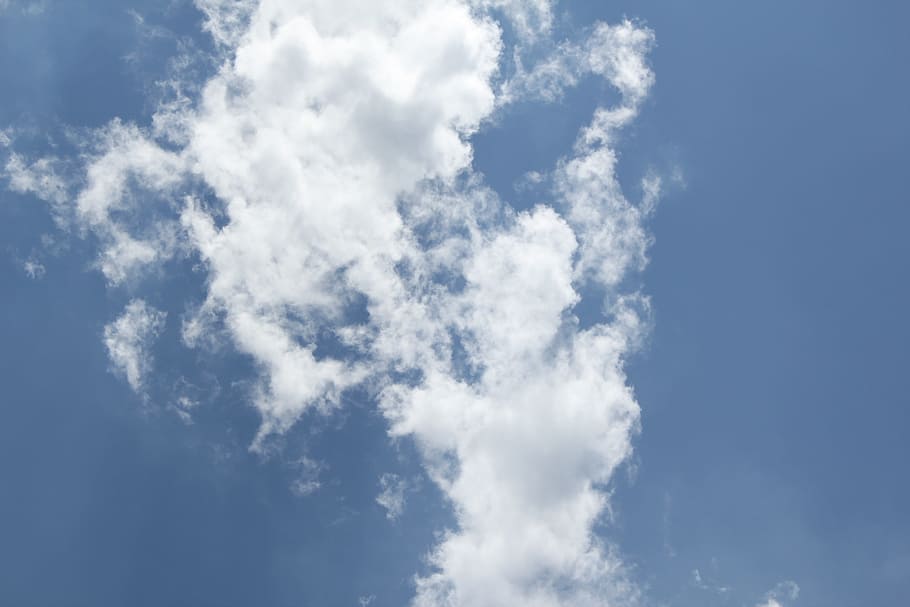 green, sky, white cloud, cloud - sky, blue, white color, backgrounds HD wallpaper