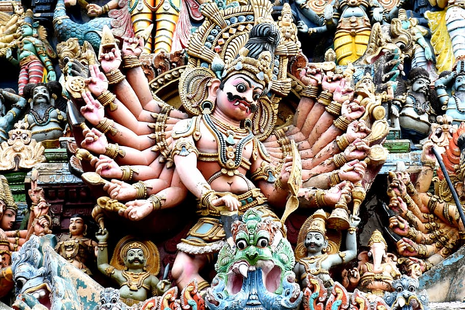 madurai, temple, tradition, meenakshi, colorful, deity, culture, HD wallpaper