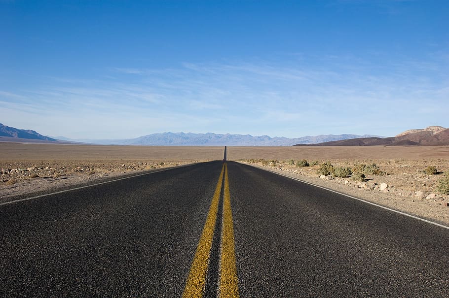 HD wallpaper: highway, road, pavement, desert, dirt, landscape, nature ...