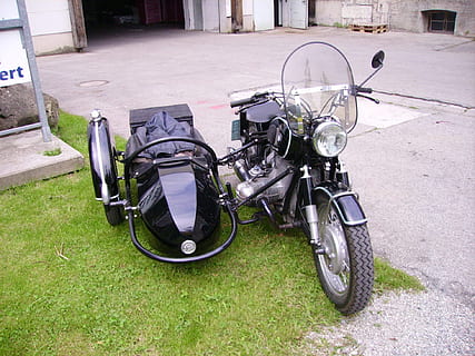 motorcycle, bmw, sidecar, oldtimer, two wheeled vehicle, sidecar motorcycle HD wallpaper