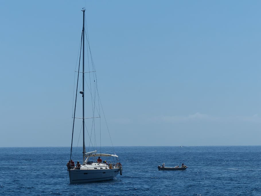ship, boot, sailing boat, sea, ocean, nautical Vessel, sailboat HD wallpaper