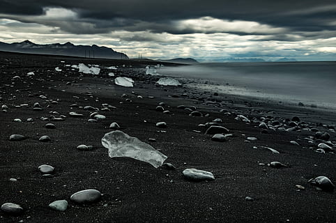 waters, landscape, ice, glacier, nature, frosty, mountain, iceberg HD wallpaper