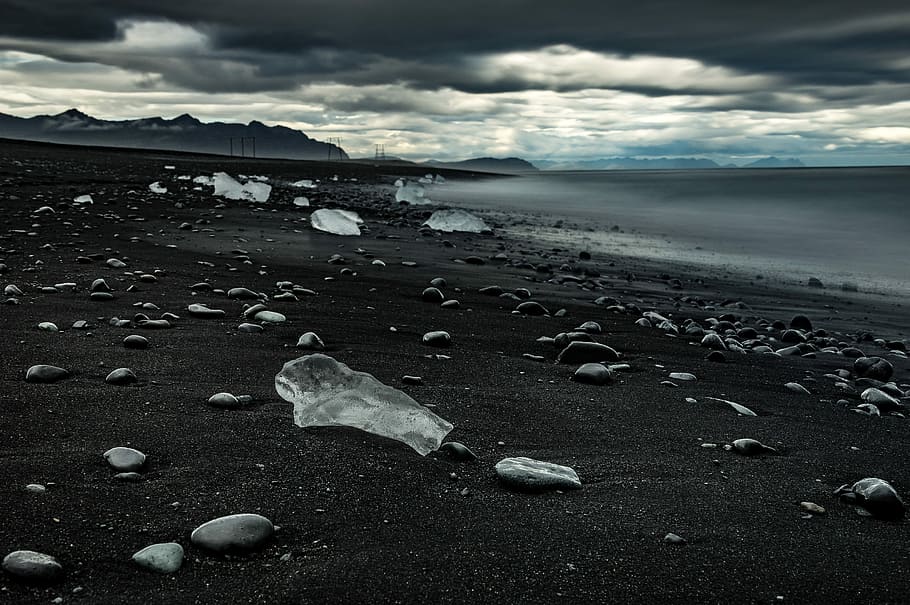 waters, landscape, ice, glacier, nature, frosty, mountain, iceberg HD wallpaper