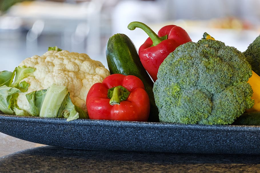 vegetables, paprika, kohl, cauliflower, zucchini, broccoli, HD wallpaper