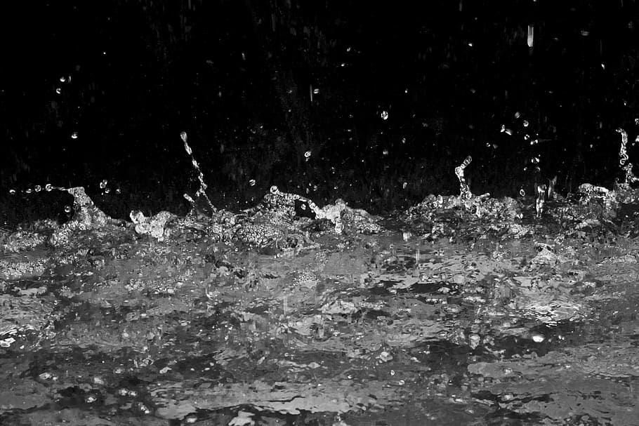 water splash effect black background