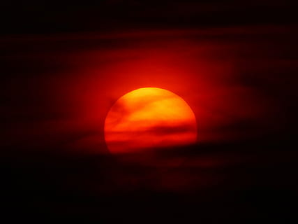 sun, sunset, abendstimmung, twilight, night, sky, backgrounds HD wallpaper