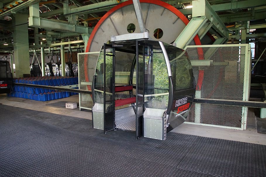 cableway, cabin, station, empty, gondola, technique, transport HD wallpaper