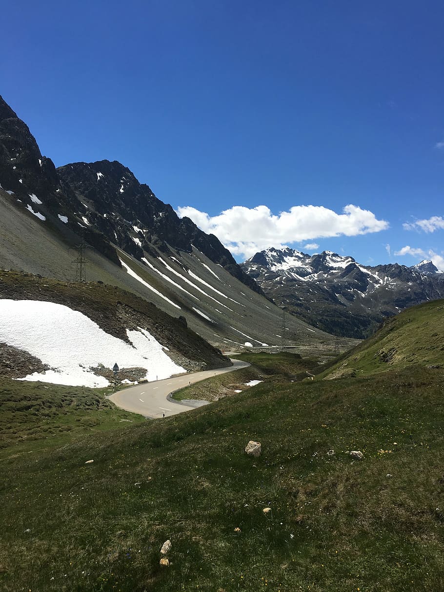 alpine, mountains, snow, landscape, sky, scenics - nature, environment HD wallpaper