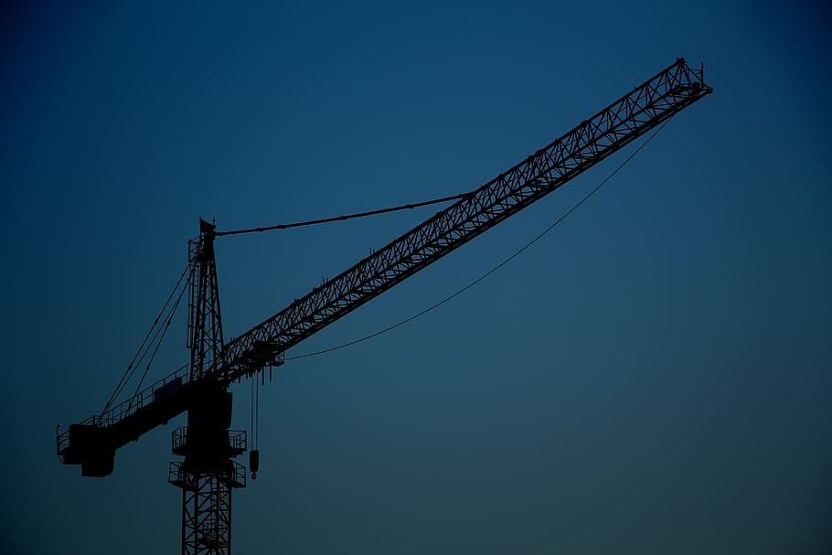crane, construction, sky, industry, engineering, equipment HD wallpaper
