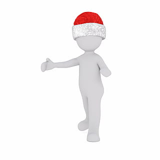 pose, dance, starting position, figure, 3d model, stand, santa hat HD wallpaper