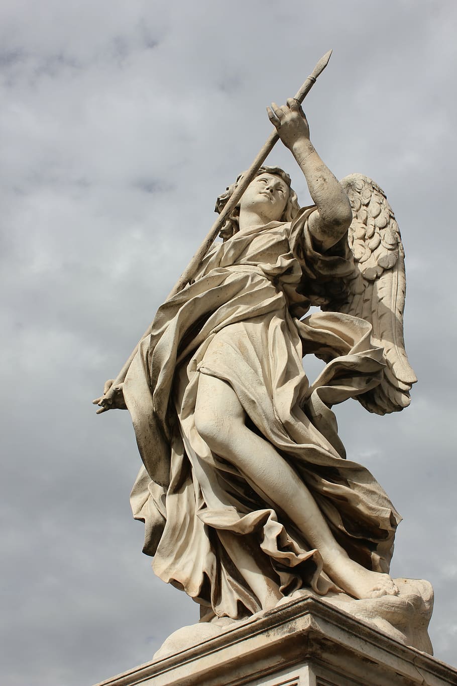 statue, expression, marble, stone, angel, angel guardian, rome HD wallpaper
