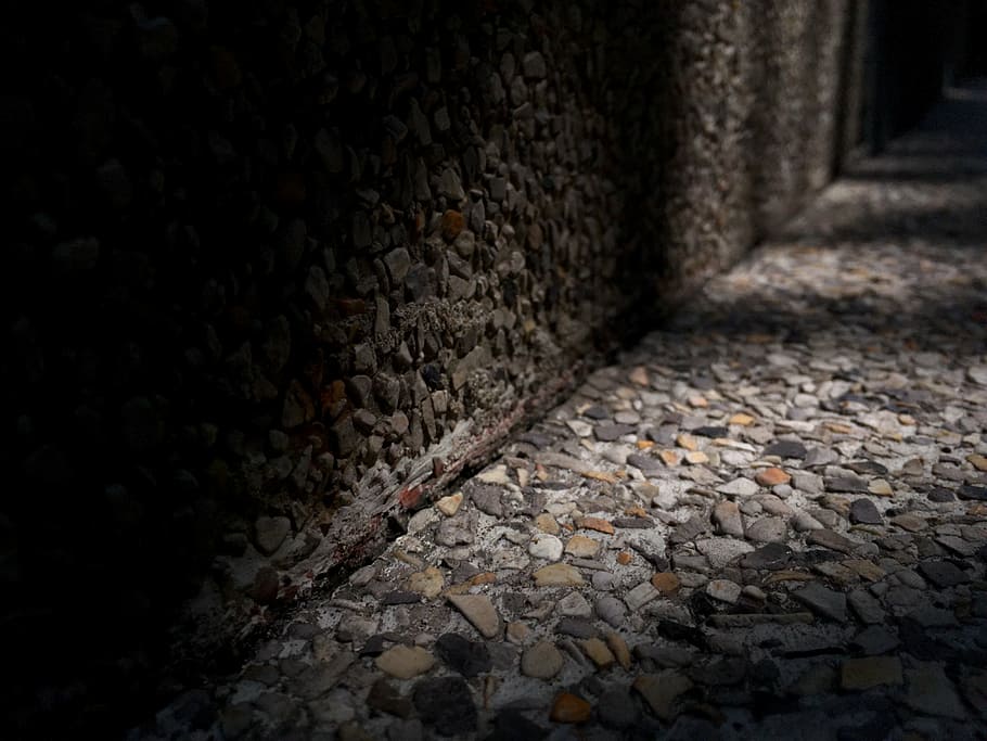 the darkness, a faint light, rock, the wall, shade, rocky road, HD wallpaper