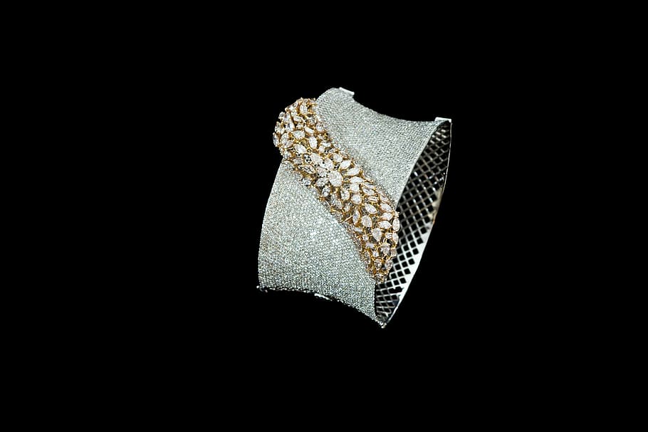 sparkling, diamond, bracelet, jewelry, shiny, luxury, gemstone HD wallpaper