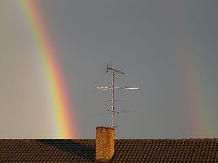 Double Rainbow, Mirroring, refraction, two, phenomenon, sunshine HD wallpaper