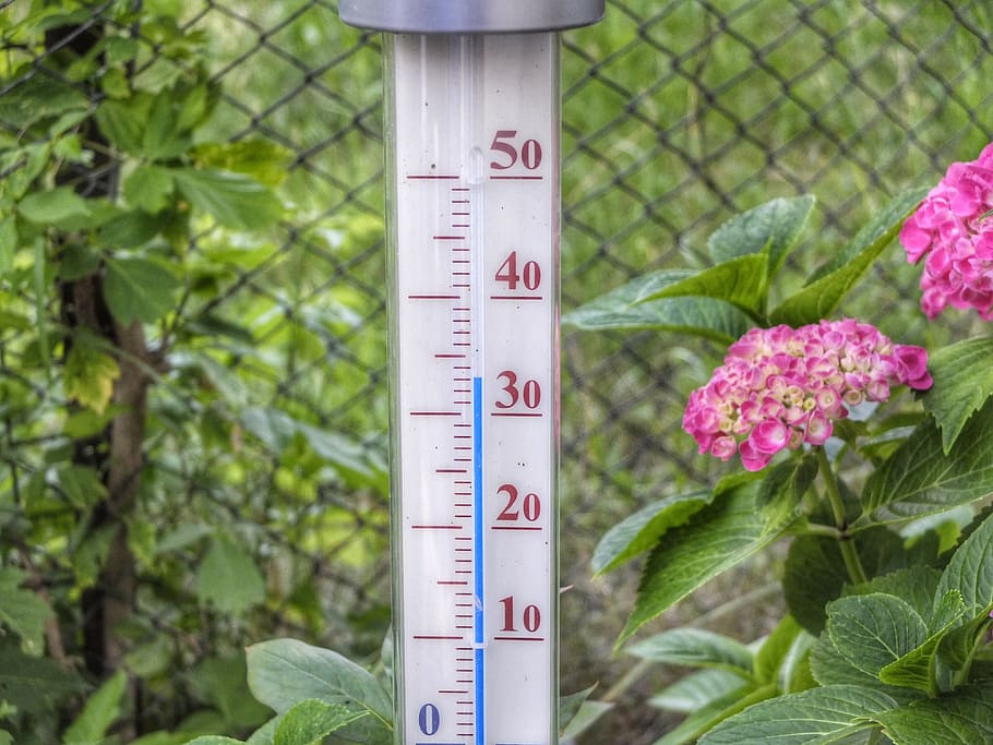 thermometer, heat wave, warm, number, nature, instrument of measurement HD wallpaper
