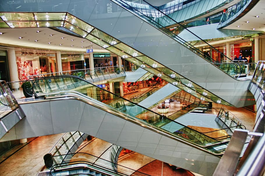 shopping centre, architecture, kassel, built structure, glass - material HD wallpaper
