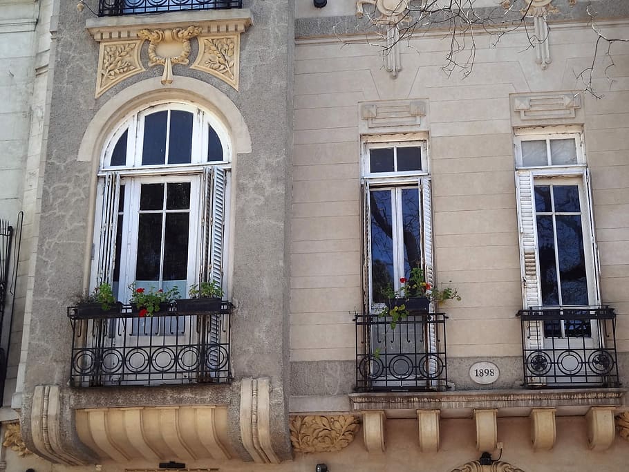 Facade, San Telmo, Buenos Aires, window, architecture, building exterior HD wallpaper
