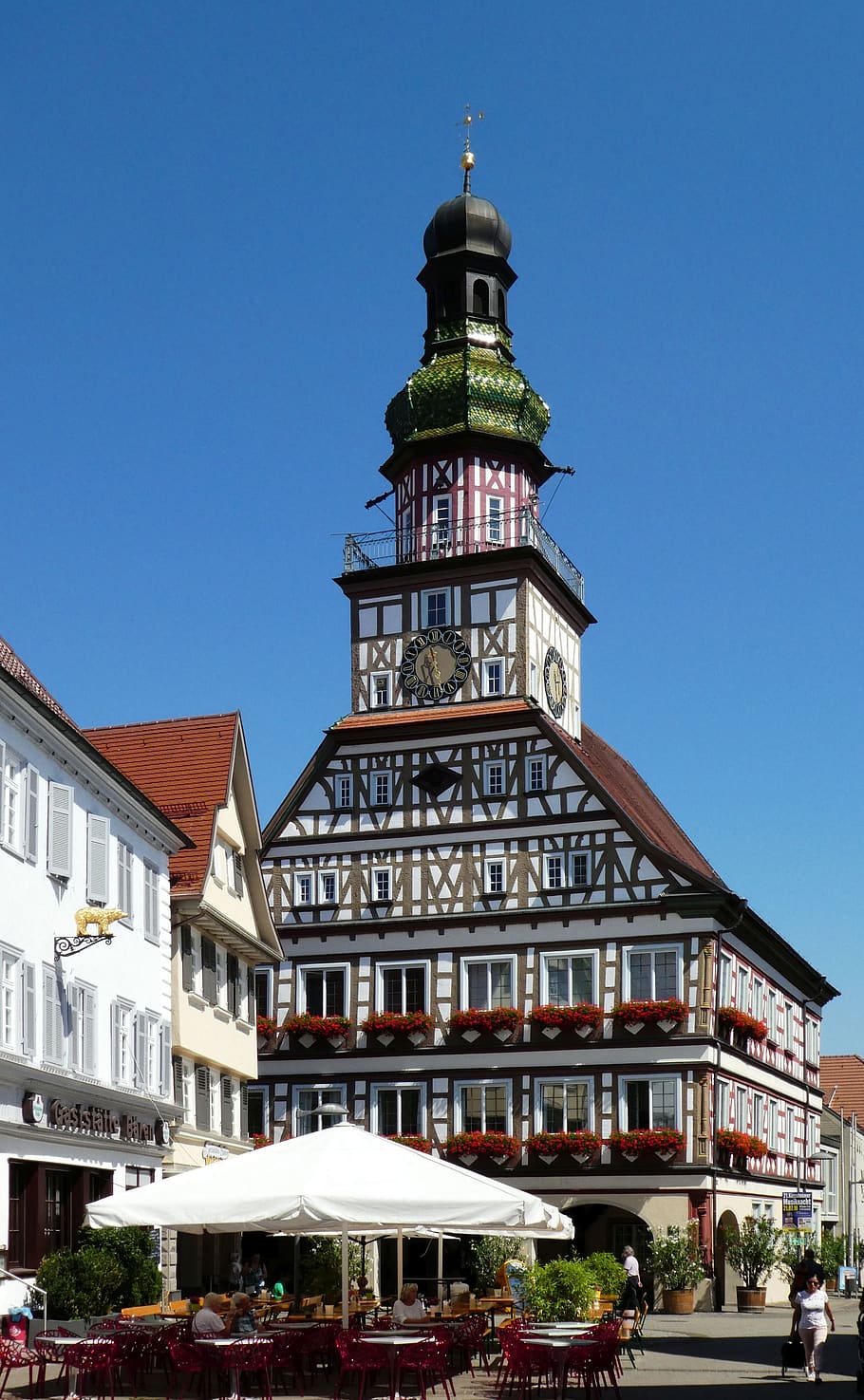 kirchheim, teck, town hall, fachwerkhaus, baden württemberg, HD wallpaper