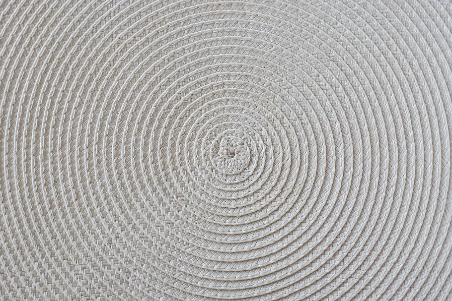 round beige woven mat in closeup photography, the background HD wallpaper