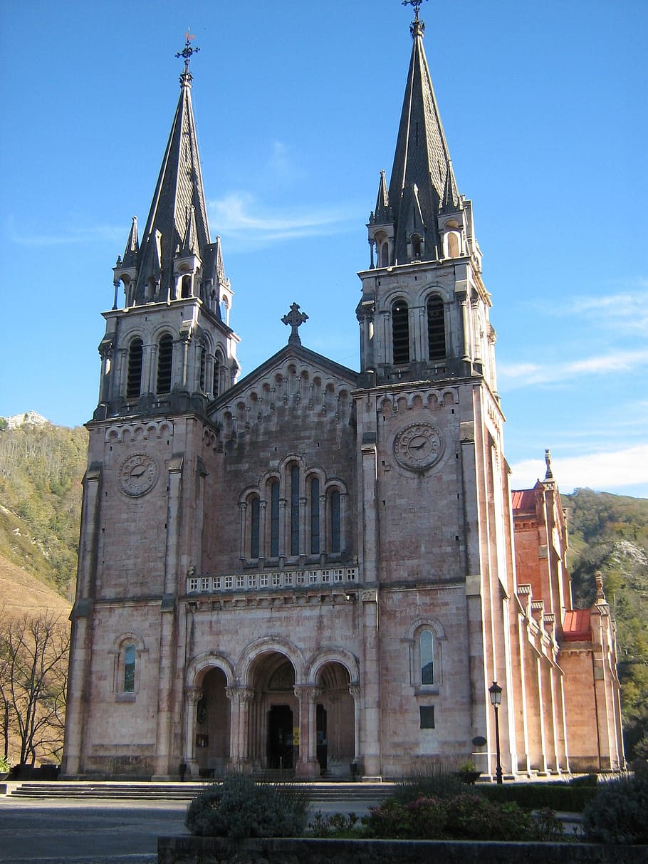 covadonga, asturias, church, built structure, architecture, HD wallpaper