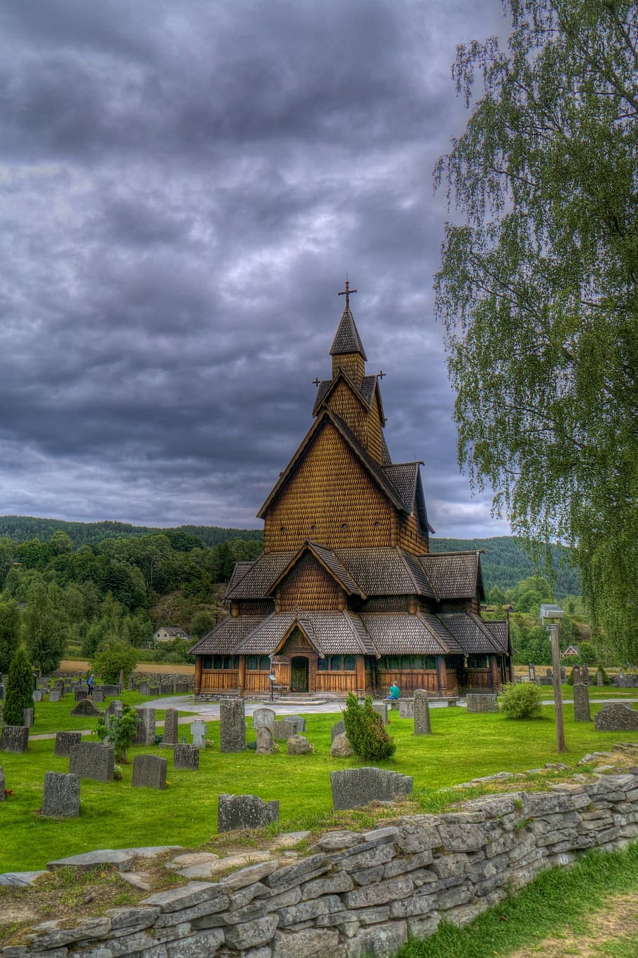 cathedral near memorial park, stave church, norway, architecture, HD wallpaper