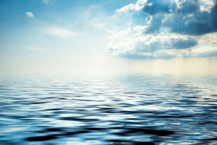 light, sea, sky, beach, clouds, ocean, outdoors, seascape, summer HD wallpaper