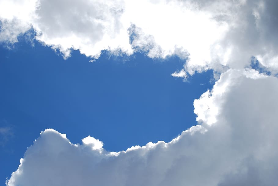 clouds, sky, heavens, cloudscape, nature, blue, sunlight, cloud - sky HD wallpaper