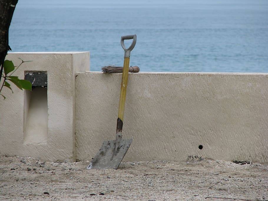 Break, Blade, Sand, Sea, Sea, Wall, Work, leisure, beach, water, HD wallpaper