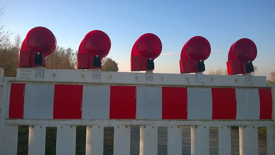 sky, barrier, red, side by side, protection, security, fence HD wallpaper