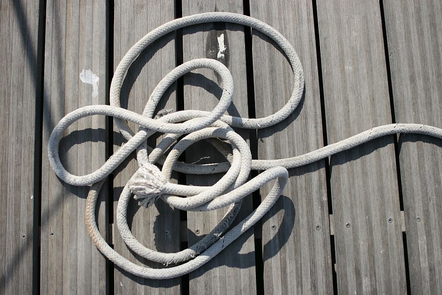 Rope, Marina, Harbor, Ship, Knot, yachting, wood - Material, HD wallpaper