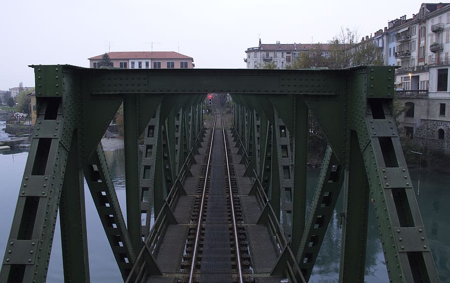 rails, ivrea, train, track, transportation, transit, public HD wallpaper