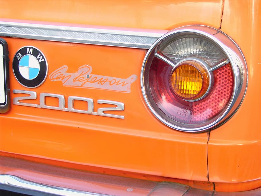 Auto, Bmw, 2002, Oldtimer, Dare, Orange, vehicle, transportation