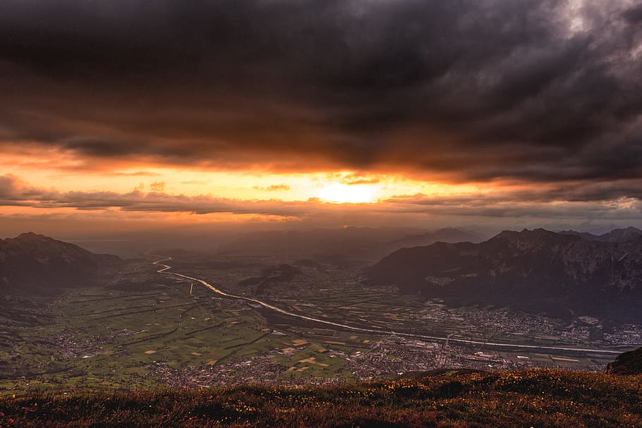 sunrise, hiking, clouds, cloud - sky, environment, landscape HD wallpaper