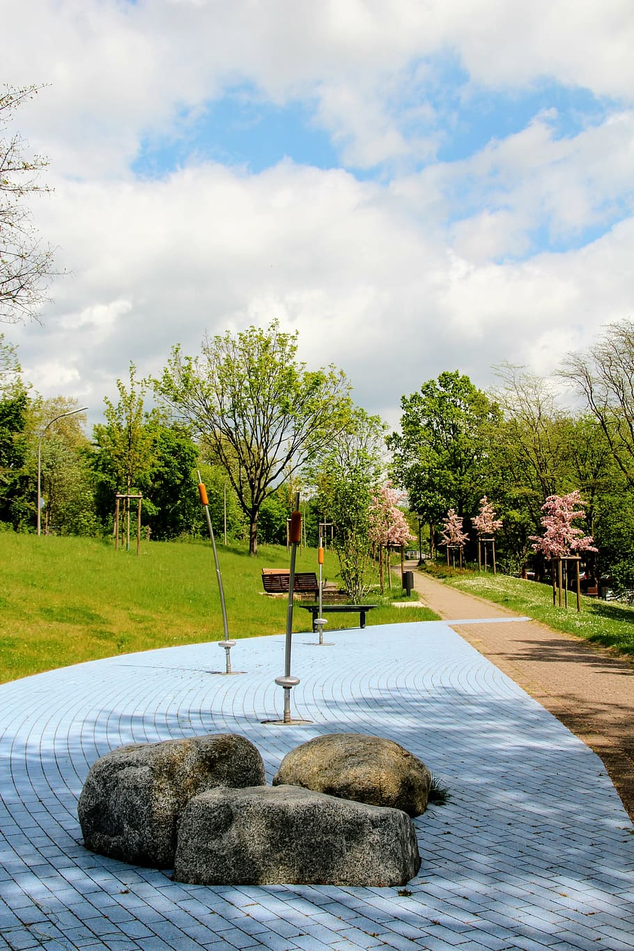 dortmund, hörde, playground, plant, tree, cloud - sky, nature HD wallpaper