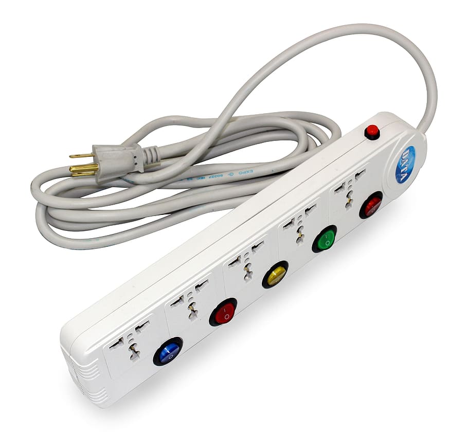 power plug, power outlet, white background, technology, studio shot HD wallpaper