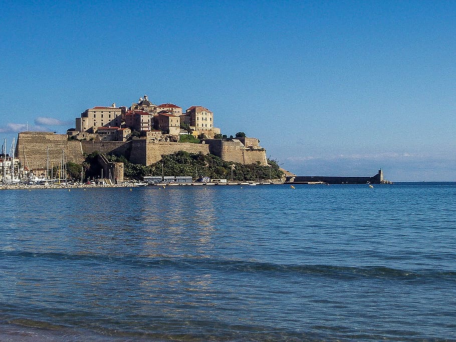 Calvi Zitadelle in Corsica, France, calvi-zitadelle, citadel, HD wallpaper