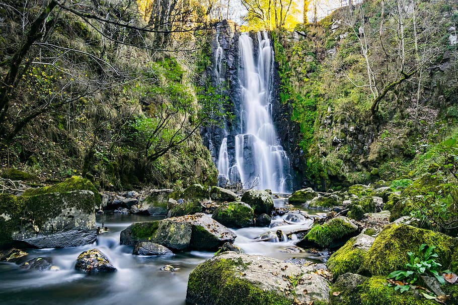 waterfalls during day time, cascade, river, nature, water courses HD wallpaper