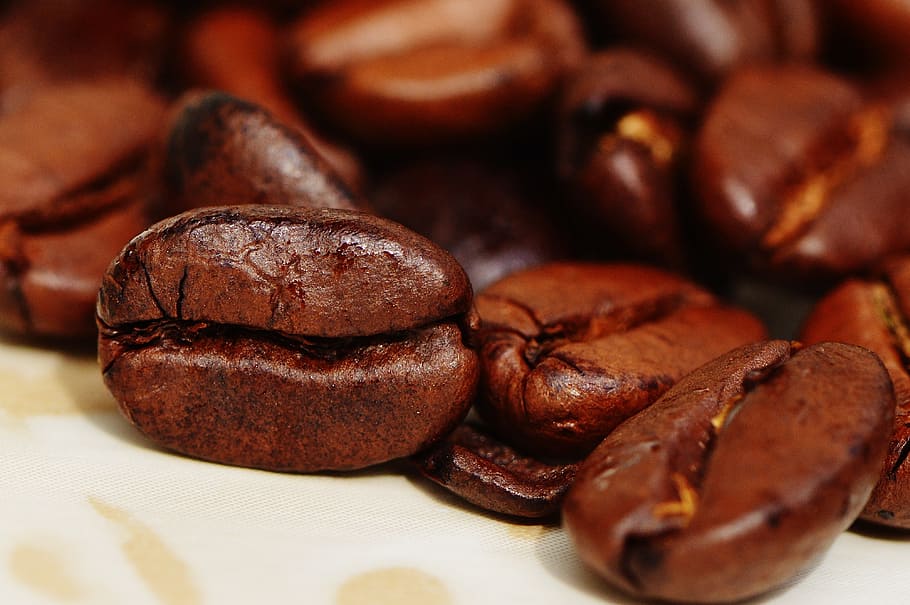 close-up photography of coffee beans, cafe, roasted, caffeine HD wallpaper