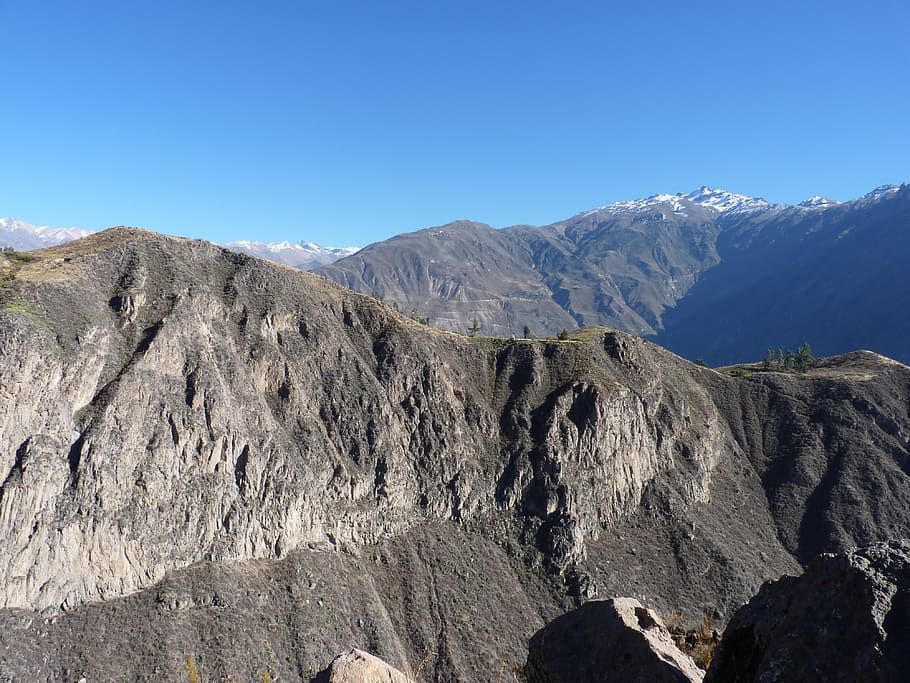 colca canyon, peru, landscape, mountain, scenics - nature, mountain range HD wallpaper