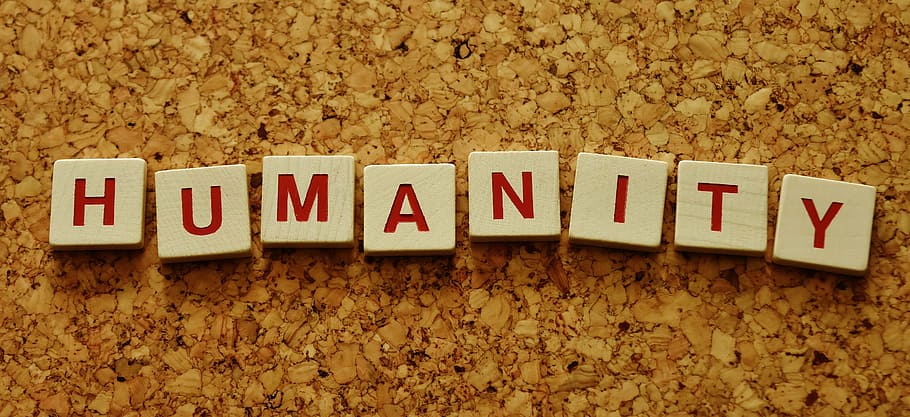 HUMANITY scrabble tiles, help, social, hope, letters, word HD wallpaper