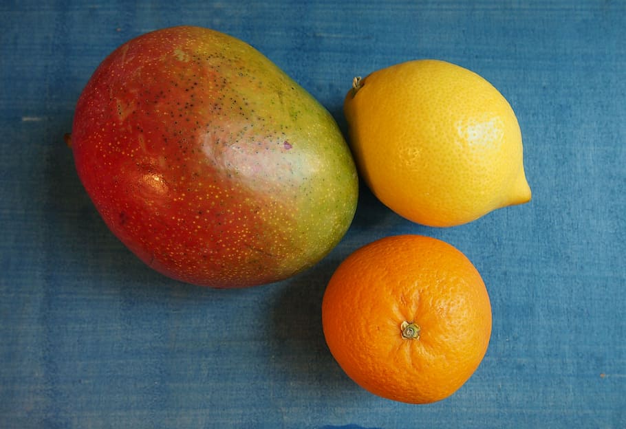 fruits, mango, orange, lemon, healthy eating, food and drink HD wallpaper