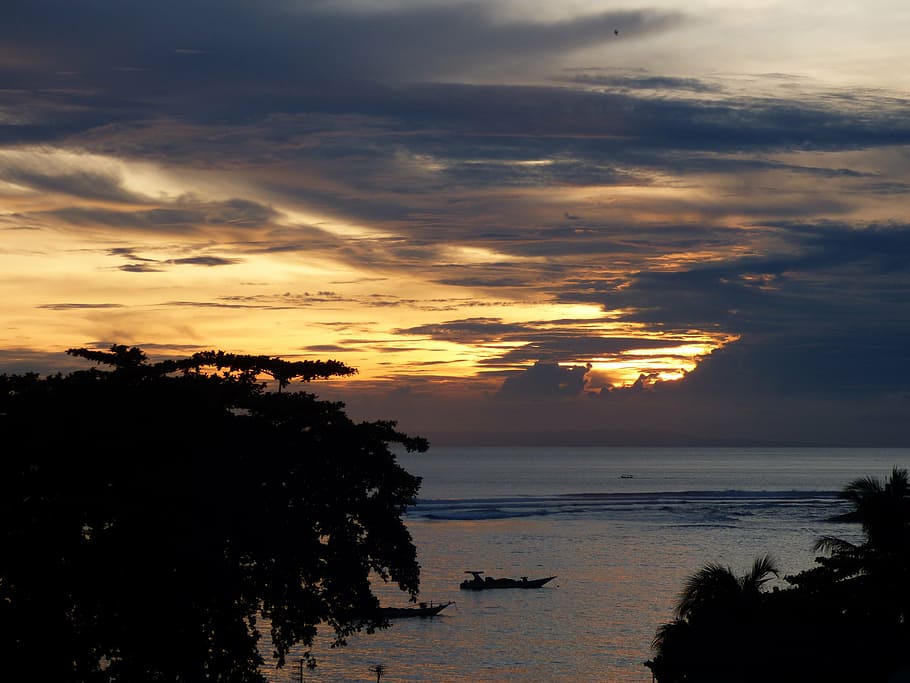 lombok, sunset, evening, sky, water, scenics - nature, cloud - sky HD wallpaper