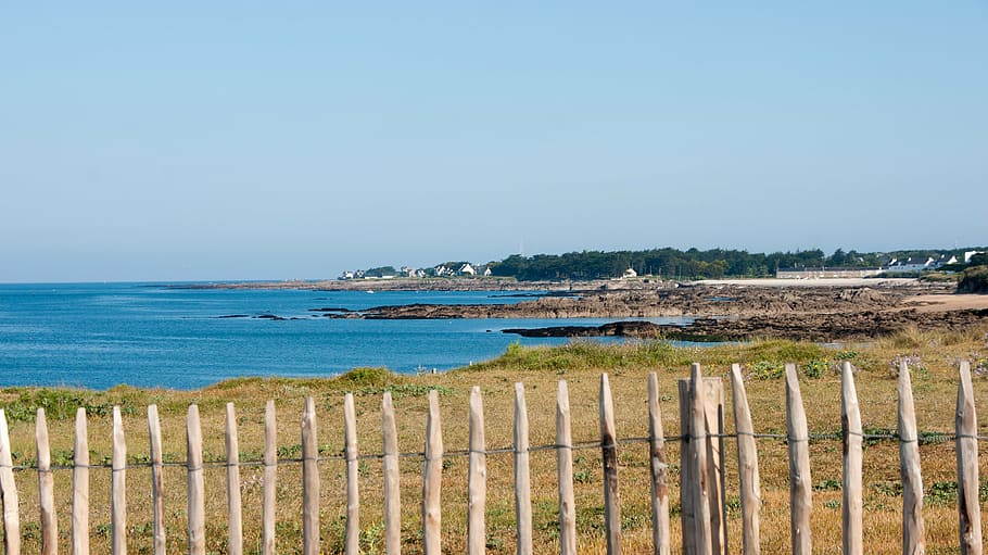 side, bay, piriac, water, sea, boundary, fence, land, barrier HD wallpaper