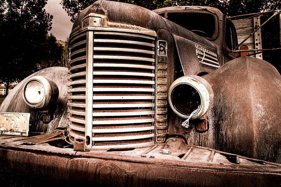 classic car, rusty, vintage, old, vehicle, metal, steel, transportation HD wallpaper