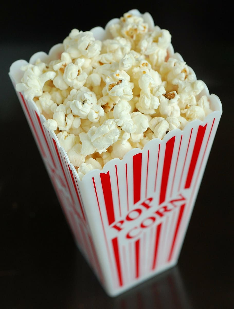 popcorn, food, snack, movie, eat, white, cinema, eating, theater, HD wallpaper