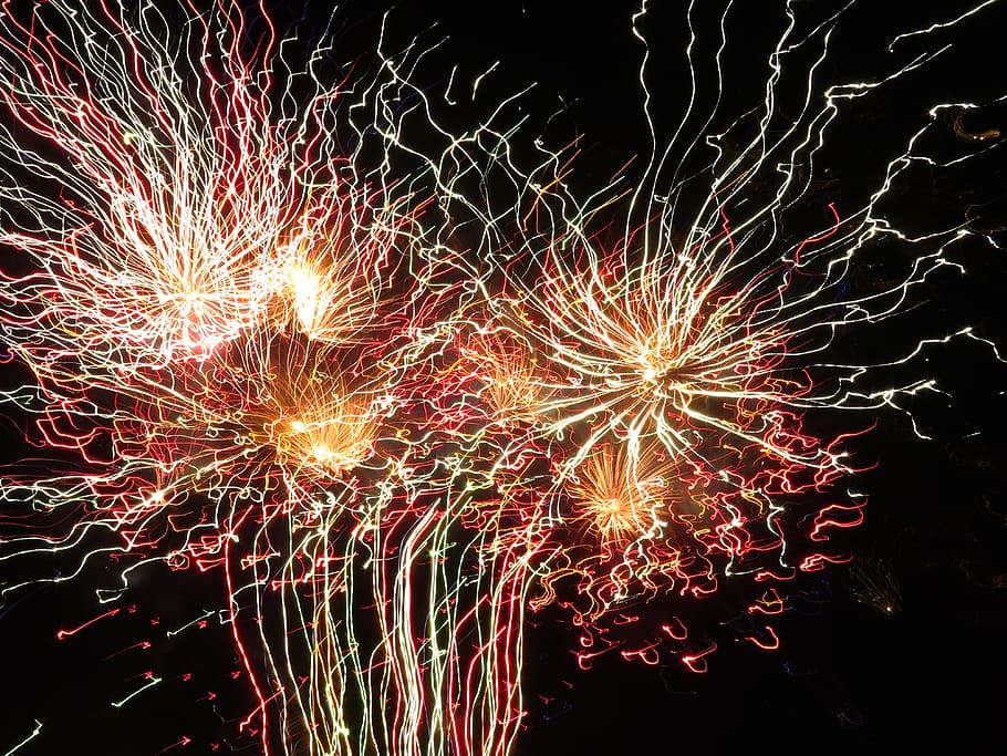 fireworks at night time, Nice, Dark, firework display, exploding HD wallpaper