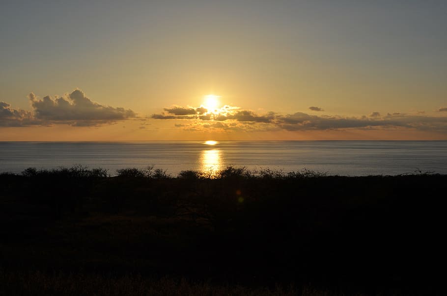 sunset, beautiful, ocean, sunlight, beautiful landscape, sky HD wallpaper